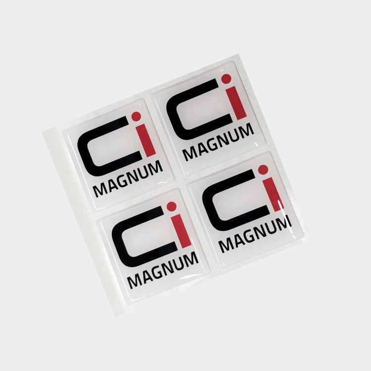 紅黑雙色水晶滴膠標牌